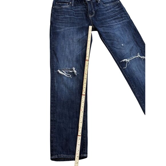 Gap 1969 Sexy Boyfriend Jeans Size 24 Dark Wash Distressed Denim - Picture 9 of 12